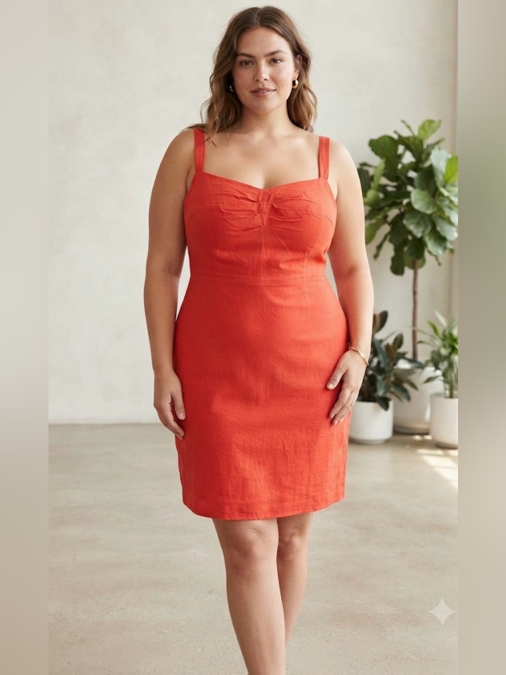 NWT Old Navy Coral Fit & Flare Cami Mini Dress 3X